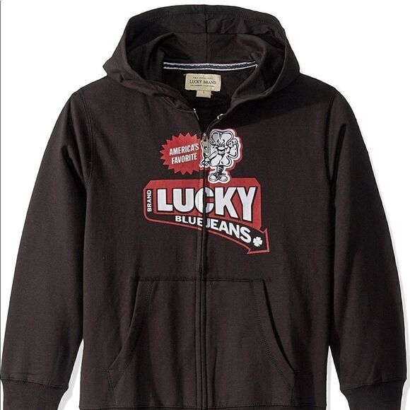 Lucky Brand Boys' Long Sleeve Solid Zip Up Hoody - Picture 1 of 1